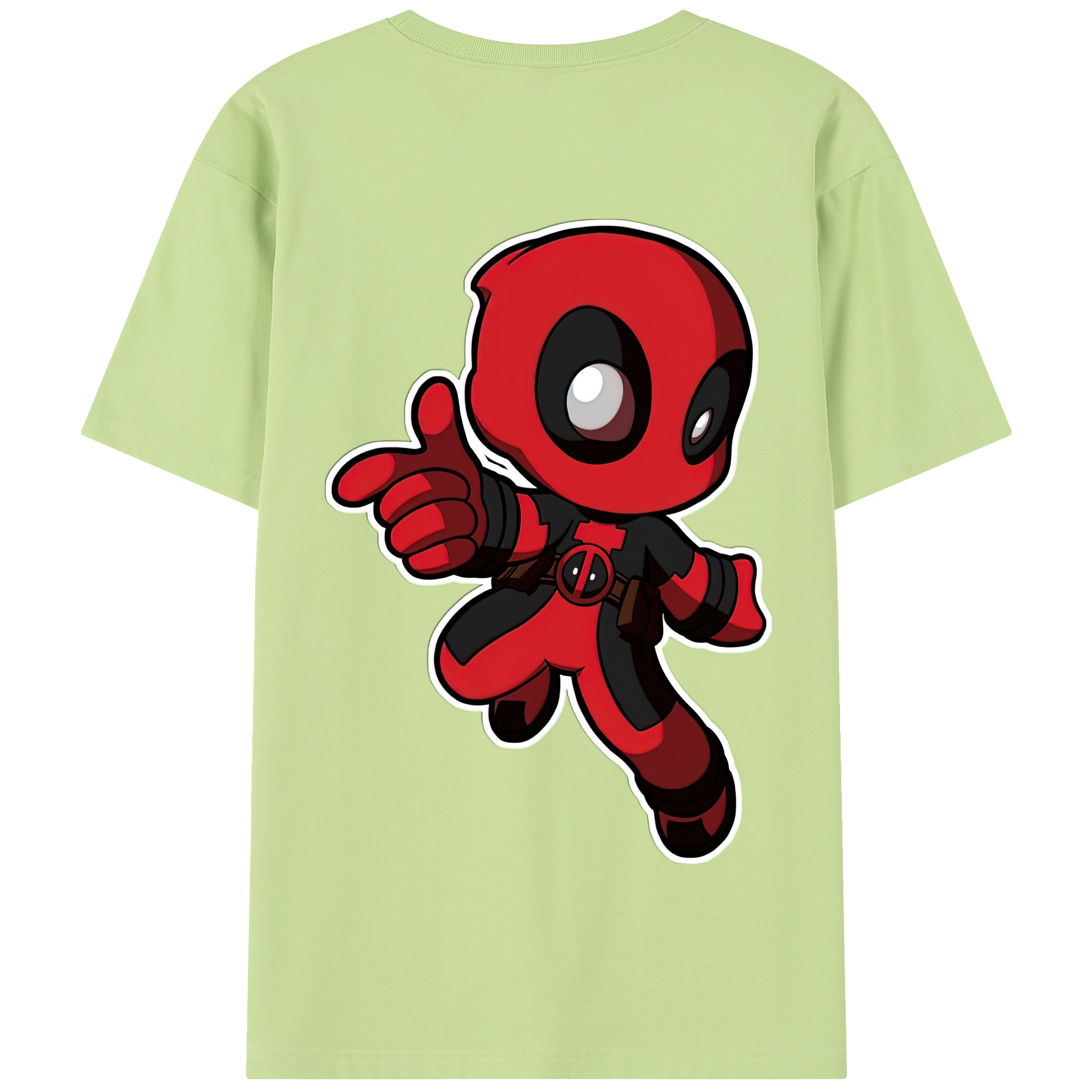 （画像用） Deadpool デッドプール 綿100％半袖Tシャツ（背面プリント）